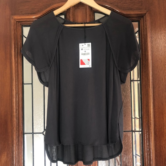 Zara Shirt - Size USA M (MEX 28) Khaki Colour - Picture 4 of 10